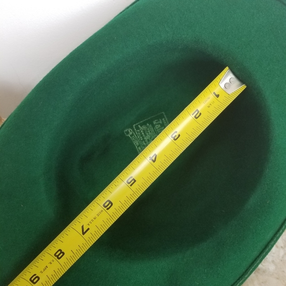 TALLY HO Vintage Wool Fedora Hat Hunter Green Octoberfest - Picture 12 of 12